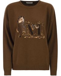 Max Mara - Mxmterra Oversized Trui Van Wol En Kasjmier - Lyst
