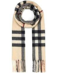 Burberry - Embroidered Cashmere Scarf - Lyst