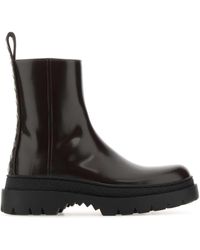 Bottega Veneta - Chocolate Leather Highway Ankle Boots - Lyst