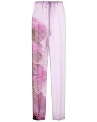 Dries Van Noten - Lilac Crepe Pachas Pant - Lyst