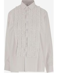 HODAKOVA - Camicia Di Cotone Con Volant - Lyst