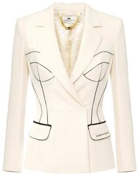 Elisabetta Franchi - Veste franchise Elisabetta avec tuyauterie de contraste - Lyst