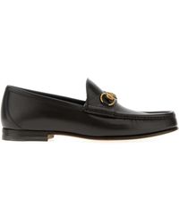 Gucci - Dark Leather Horsebit 1953 Loafers - Lyst