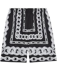 Versace - Medusa Ketens Zijden Shorts - Lyst