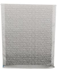 Emporio Armani - Allover Logo Stole - Lyst