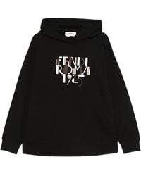 Fendi - Roma Cotton Hoodie - Lyst