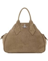 Vivienne Westwood - Dove Grey Suede Medium Yasmine Handbag - Lyst
