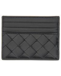 Bottega Veneta - Card Case Woven Leather Lambskin Wallets & Purses - Lyst