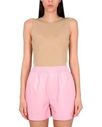 Nanushka - Sleeveless V-Neck Ribbed Top - Lyst