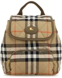 Burberry - Embroidered Canvas Mini Horseshoe Backpack - Lyst