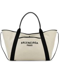 Balenciaga Sand Canvas Small Biarritz Shopping Bag in