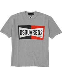 DSquared² - T-shirt Met Tweekleurig Logo - Lyst