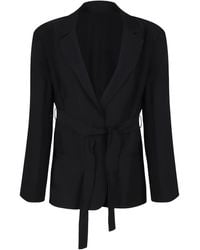Calvin Klein - Twill Blazer mit Reisegürtel - Lyst