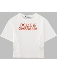 Dolce & Gabbana - Girls 100% Cotton Short-Sleeve T-Shirt - Lyst