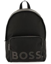 BOSS - Recycled Fabric Backpack Met Rubberlogo - Lyst