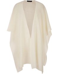 Fabiana Filippi - Offener Umhang von aus Mohair und Alpaka mit Mikropailletten - Lyst