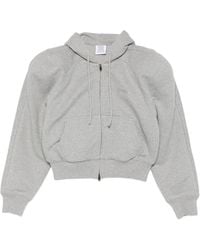Vetements - Round Shoulder Zip-Up Hoodie - Lyst