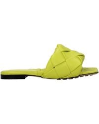Bottega Veneta - Kiwi Leather Slides And Clogs - Lyst