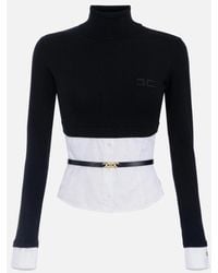 Elisabetta Franchi - Trui Met Shirteffect Bodem - Lyst