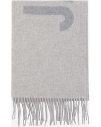 Jacquemus - Wool Scarf With Maxi Logo - Lyst