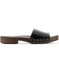 Miu Miu - Leather Clogs - Lyst