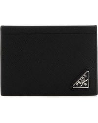 Prada - Leather Card Holder - Lyst