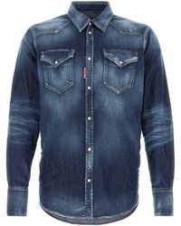 DSquared² - Dsquared Stretch Denim Shirt - Lyst