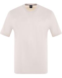BOSS - Cotton T -shirt - Lyst