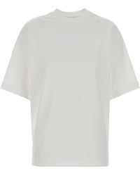 Bottega Veneta - Tshirt Bianca Triangolo Dietro - Lyst