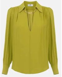 Elisabetta Franchi - Elisabetta -franchi -shirt Met Juweelaccessoire - Lyst