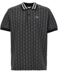 Lacoste - Jacquard Monogram Polo Shirt - Lyst