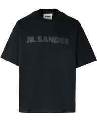 Jil Sander - Zwart Katoenen T -shirt - Lyst