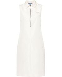 Prada - Jurk Met Logo - Lyst