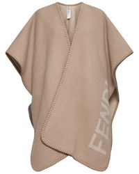 Fendi - Wool And C Mere Poncho - Lyst