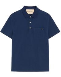 Valentino - Vgold Cotton Polo Shirt - Lyst