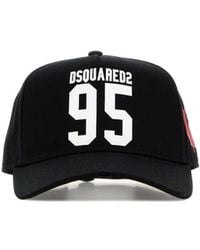 DSquared² - Black Cotton Baseball Cap - Lyst