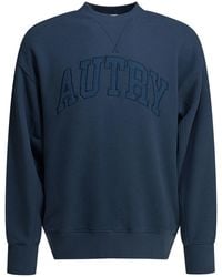 Autry - Crewneck Sweatshirt With Logo Sweatshirts Blue - Lyst