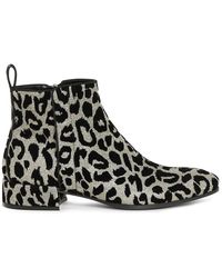 Dolce & Gabbana - Leopard Ankle Boots - Lyst