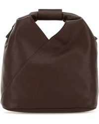 MM6 by Maison Margiela - Chocolate Synthetic Leather Japanese Handbag - Lyst