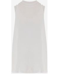 DARKPARK - Cotton Tank Top With Fitted Underlay - Lyst