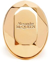 McQueen - Alexander Mc Queen Stone Logo Ring - Lyst