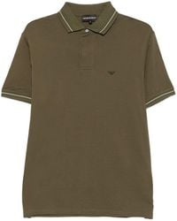 Emporio Armani - Logo Cotton Polo Shirt - Lyst