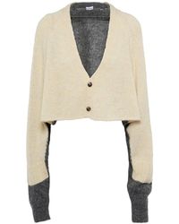 Loewe - Cropped Wool Cardigan - Lyst