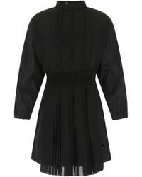 Prada - Re-Nylon And Crepe Jumpsuit - Lyst