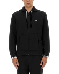 BOSS - Zipper Hoodie - Lyst