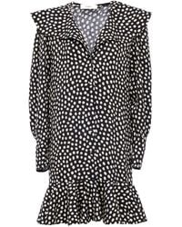 Chloé - Dotted Silk Dress - Lyst