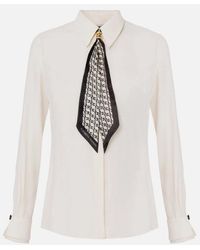 Elisabetta Franchi - Camisa franquici de Elisabetta con bufanda - Lyst