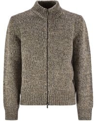 Peserico - Wool-Blend Turtleneck Cardigan - Lyst