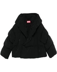 DIESEL - Hooded Down Jacket - Lyst