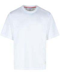 Thom Browne - Weiße Baumwoll -T -Shirt - Lyst